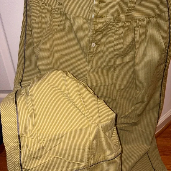 Striped Poplin Wide-Leg Pants - Picture 3 of 4